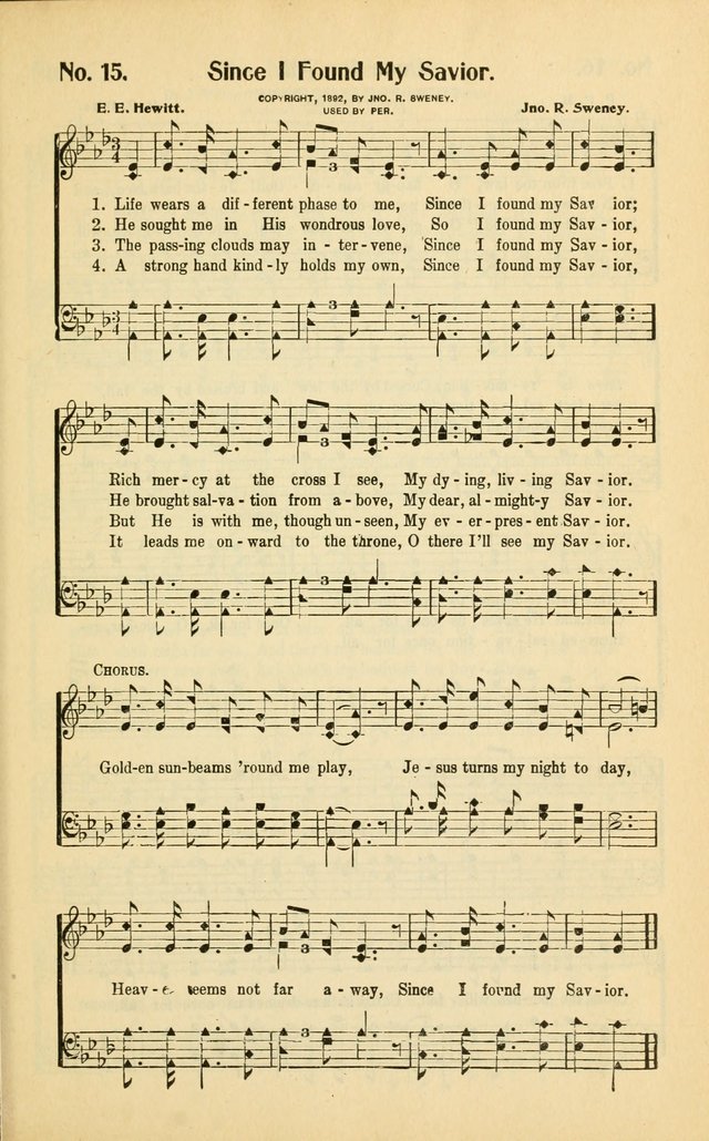 Diadems: a collection of religious songs, new and old, for the church and Sunday school page 15