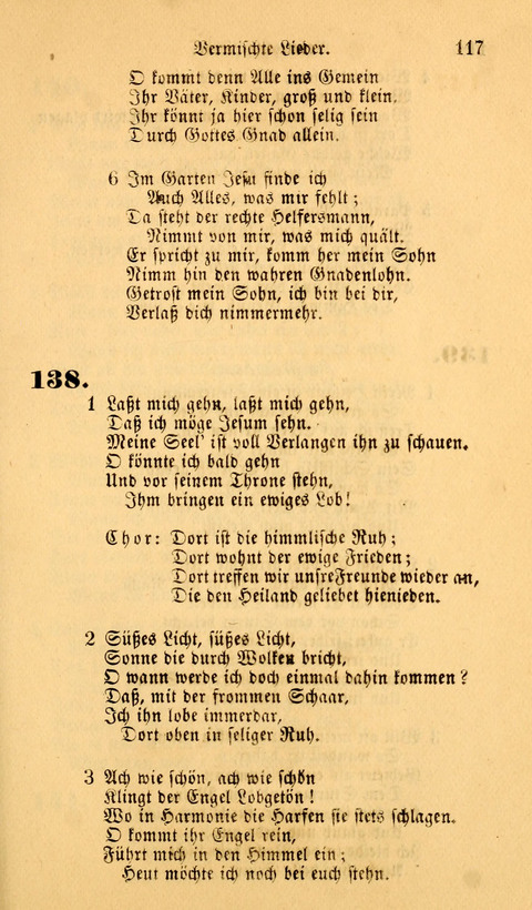 Die Deutsche Ausgabe der Englischen und Deutschen Frohen Botschaftslieder: zum Gebrauch bei Erweckungs- und Gebetsversammlungen (Ebenezer Hymnal) page 117