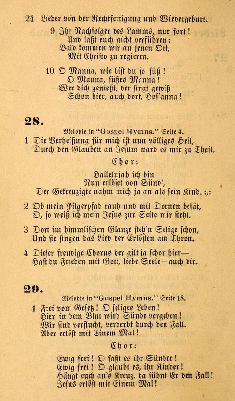 Die Deutsche Ausgabe der Englischen und Deutschen Frohen Botschaftslieder: zum Gebrauch bei Erweckungs- und Gebetsversammlungen (Ebenezer Hymnal) page 24