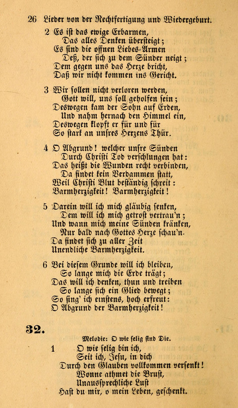 Die Deutsche Ausgabe der Englischen und Deutschen Frohen Botschaftslieder: zum Gebrauch bei Erweckungs- und Gebetsversammlungen (Ebenezer Hymnal) page 26