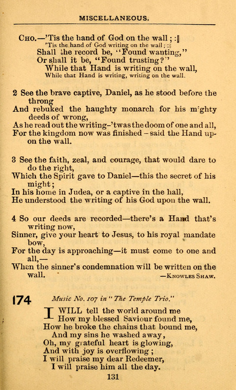 Die Deutsche Ausgabe der Englischen und Deutschen Frohen Botschaftslieder: zum Gebrauch bei Erweckungs- und Gebetsversammlungen (Ebenezer Hymnal) page 279