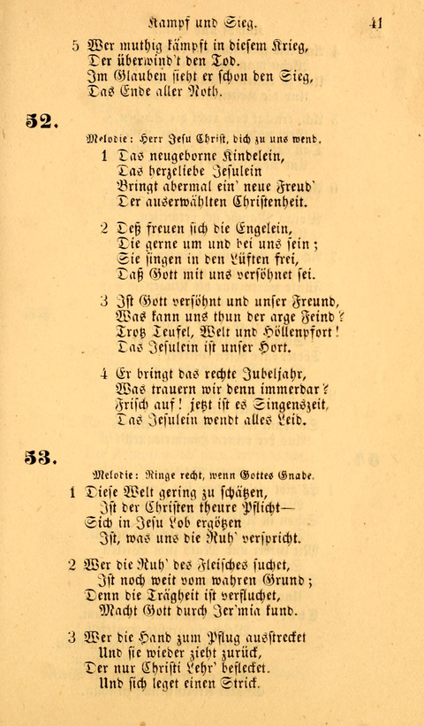 Die Deutsche Ausgabe der Englischen und Deutschen Frohen Botschaftslieder: zum Gebrauch bei Erweckungs- und Gebetsversammlungen (Ebenezer Hymnal) page 41