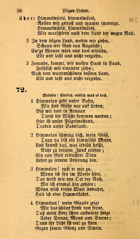 Die Deutsche Ausgabe der Englischen und Deutschen Frohen Botschaftslieder: zum Gebrauch bei Erweckungs- und Gebetsversammlungen (Ebenezer Hymnal) page 58