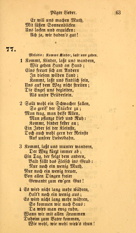 Die Deutsche Ausgabe der Englischen und Deutschen Frohen Botschaftslieder: zum Gebrauch bei Erweckungs- und Gebetsversammlungen (Ebenezer Hymnal) page 63