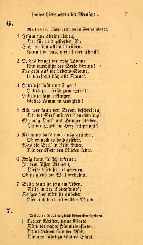 Die Deutsche Ausgabe der Englischen und Deutschen Frohen Botschaftslieder: zum Gebrauch bei Erweckungs- und Gebetsversammlungen (Ebenezer Hymnal) page 7