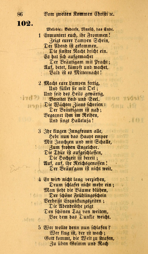 Die Deutsche Ausgabe der Englischen und Deutschen Frohen Botschaftslieder: zum Gebrauch bei Erweckungs- und Gebetsversammlungen (Ebenezer Hymnal) page 86