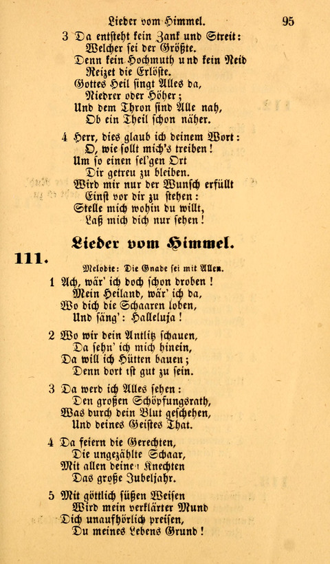 Die Deutsche Ausgabe der Englischen und Deutschen Frohen Botschaftslieder: zum Gebrauch bei Erweckungs- und Gebetsversammlungen (Ebenezer Hymnal) page 95