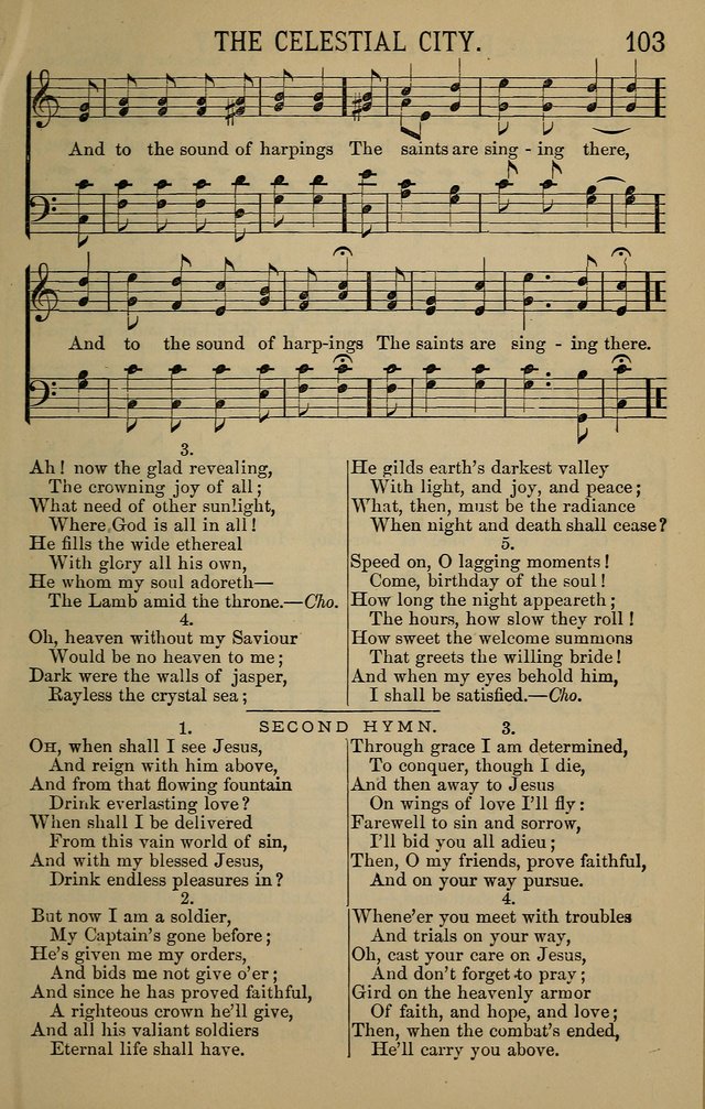 The Devotional Chimes: a choice collection of new and standard hymns and tunes, adapted to all occasions of social worship, family devotions, and congregational singing page 103