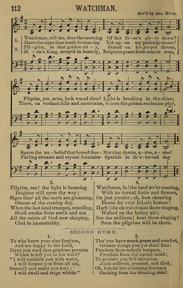 The Devotional Chimes: a choice collection of new and standard hymns and tunes, adapted to all occasions of social worship, family devotions, and congregational singing page 112