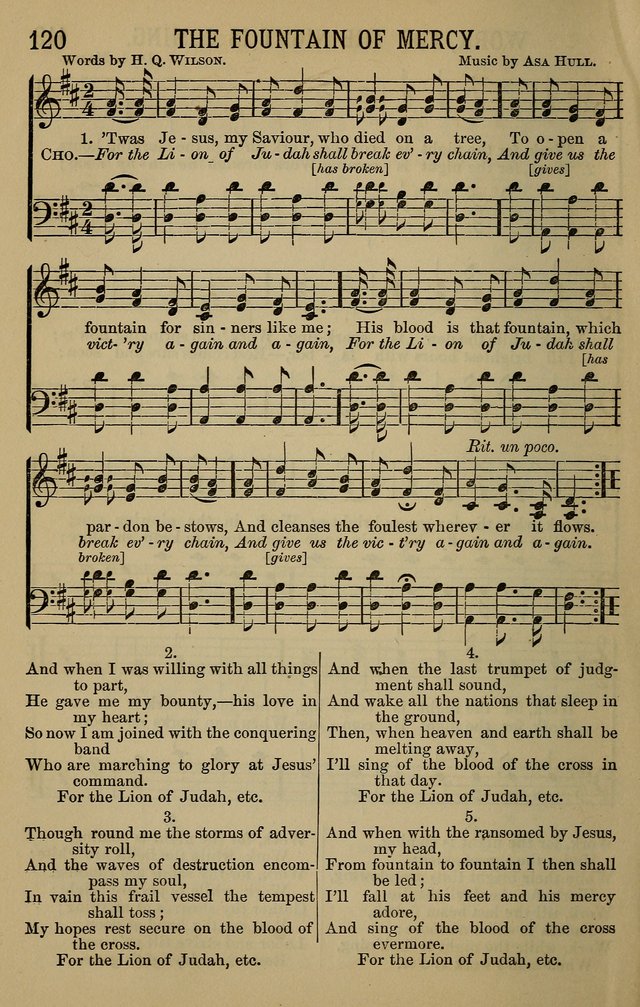 The Devotional Chimes: a choice collection of new and standard hymns and tunes, adapted to all occasions of social worship, family devotions, and congregational singing page 120