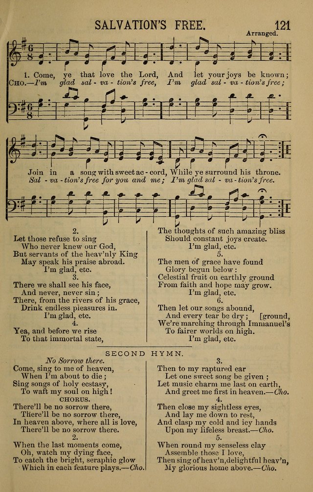 The Devotional Chimes: a choice collection of new and standard hymns and tunes, adapted to all occasions of social worship, family devotions, and congregational singing page 121