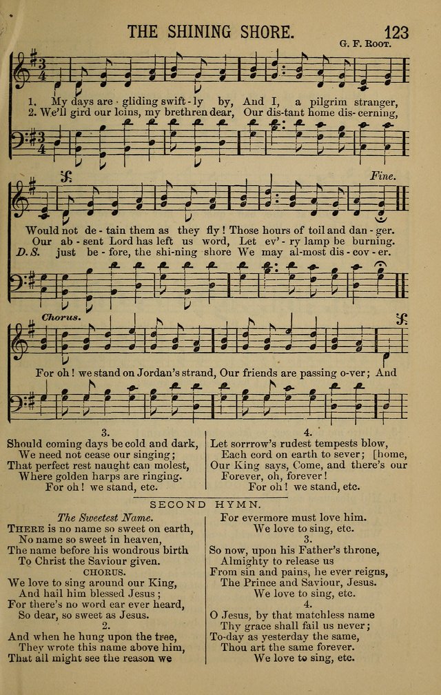 The Devotional Chimes: a choice collection of new and standard hymns and tunes, adapted to all occasions of social worship, family devotions, and congregational singing page 123