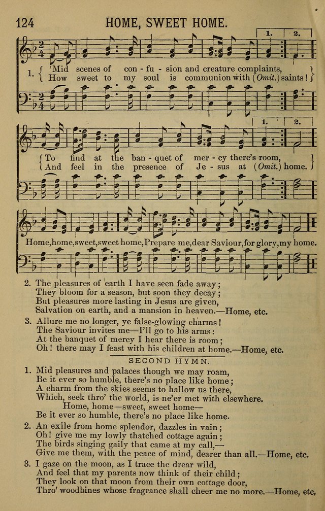 The Devotional Chimes: a choice collection of new and standard hymns and tunes, adapted to all occasions of social worship, family devotions, and congregational singing page 124