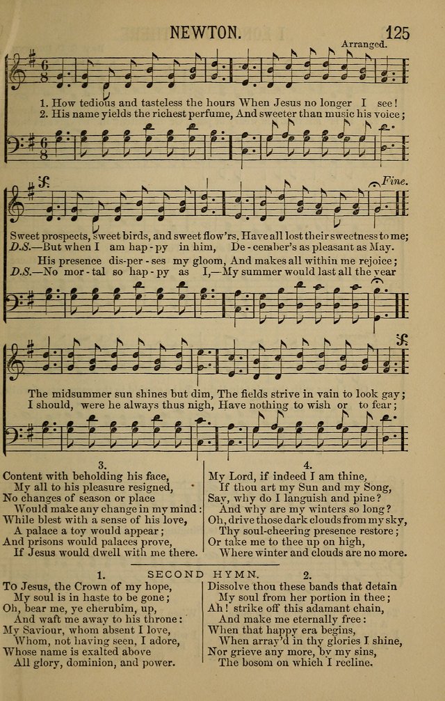 The Devotional Chimes: a choice collection of new and standard hymns and tunes, adapted to all occasions of social worship, family devotions, and congregational singing page 125