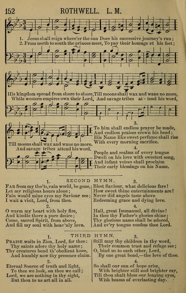 The Devotional Chimes: a choice collection of new and standard hymns and tunes, adapted to all occasions of social worship, family devotions, and congregational singing page 152