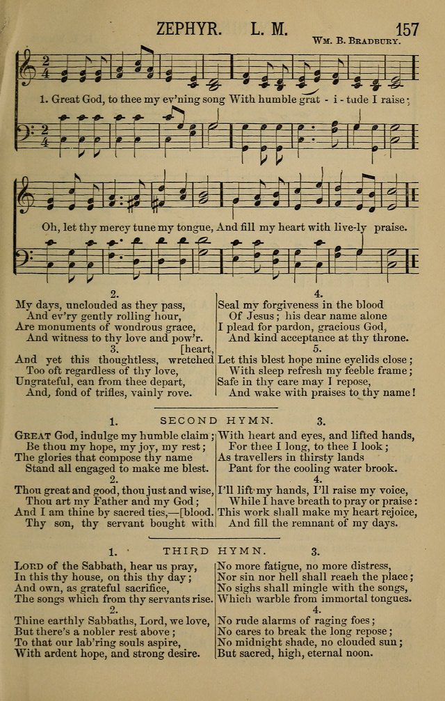 The Devotional Chimes: a choice collection of new and standard hymns and tunes, adapted to all occasions of social worship, family devotions, and congregational singing page 157