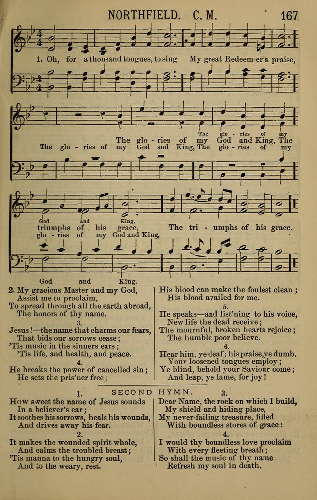 The Devotional Chimes: a choice collection of new and standard hymns and tunes, adapted to all occasions of social worship, family devotions, and congregational singing page 167