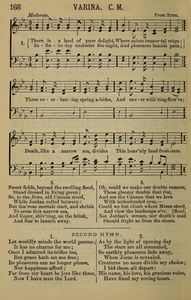 The Devotional Chimes: a choice collection of new and standard hymns and tunes, adapted to all occasions of social worship, family devotions, and congregational singing page 168