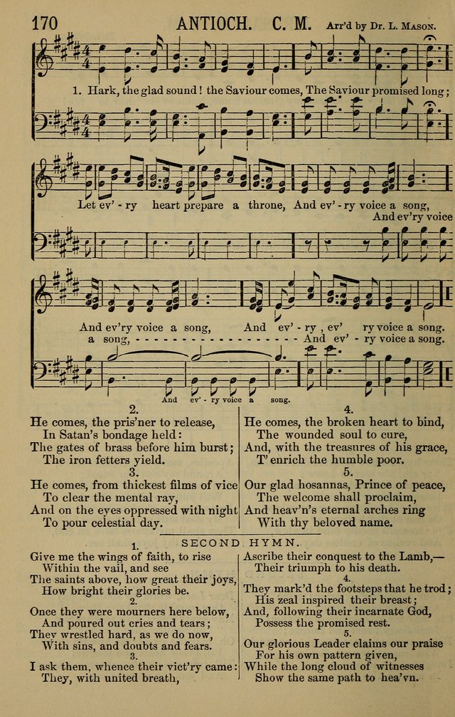 The Devotional Chimes: a choice collection of new and standard hymns and tunes, adapted to all occasions of social worship, family devotions, and congregational singing page 170