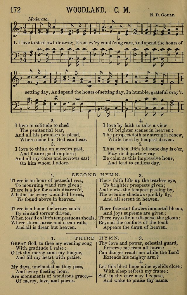 The Devotional Chimes: a choice collection of new and standard hymns and tunes, adapted to all occasions of social worship, family devotions, and congregational singing page 172