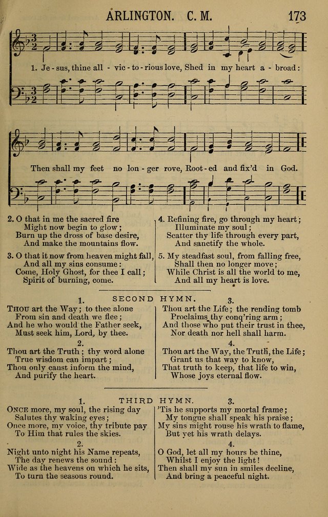 The Devotional Chimes: a choice collection of new and standard hymns and tunes, adapted to all occasions of social worship, family devotions, and congregational singing page 173