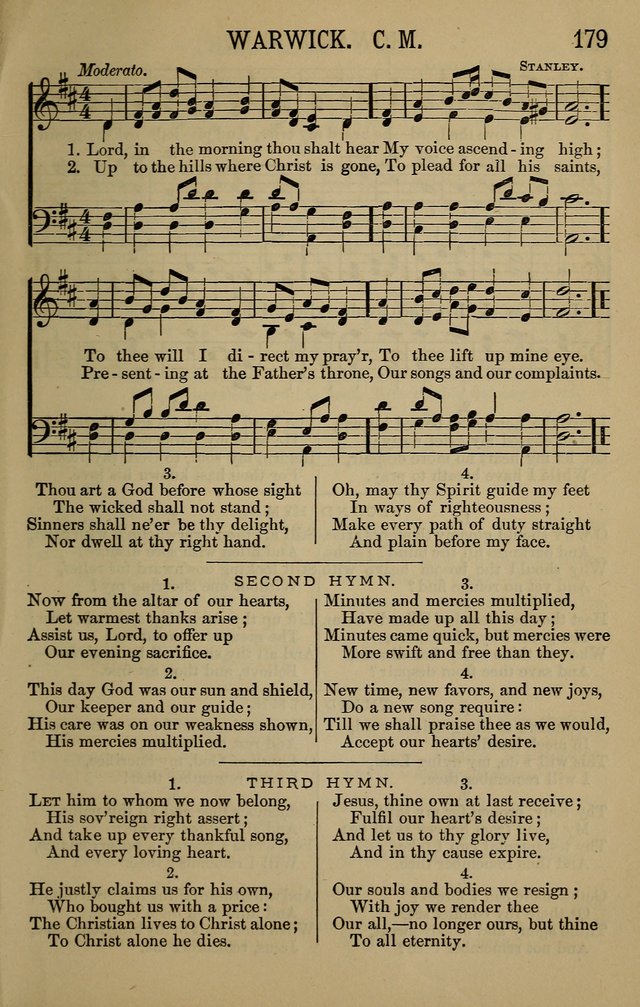 The Devotional Chimes: a choice collection of new and standard hymns and tunes, adapted to all occasions of social worship, family devotions, and congregational singing page 179