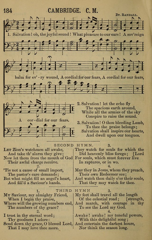 The Devotional Chimes: a choice collection of new and standard hymns and tunes, adapted to all occasions of social worship, family devotions, and congregational singing page 184