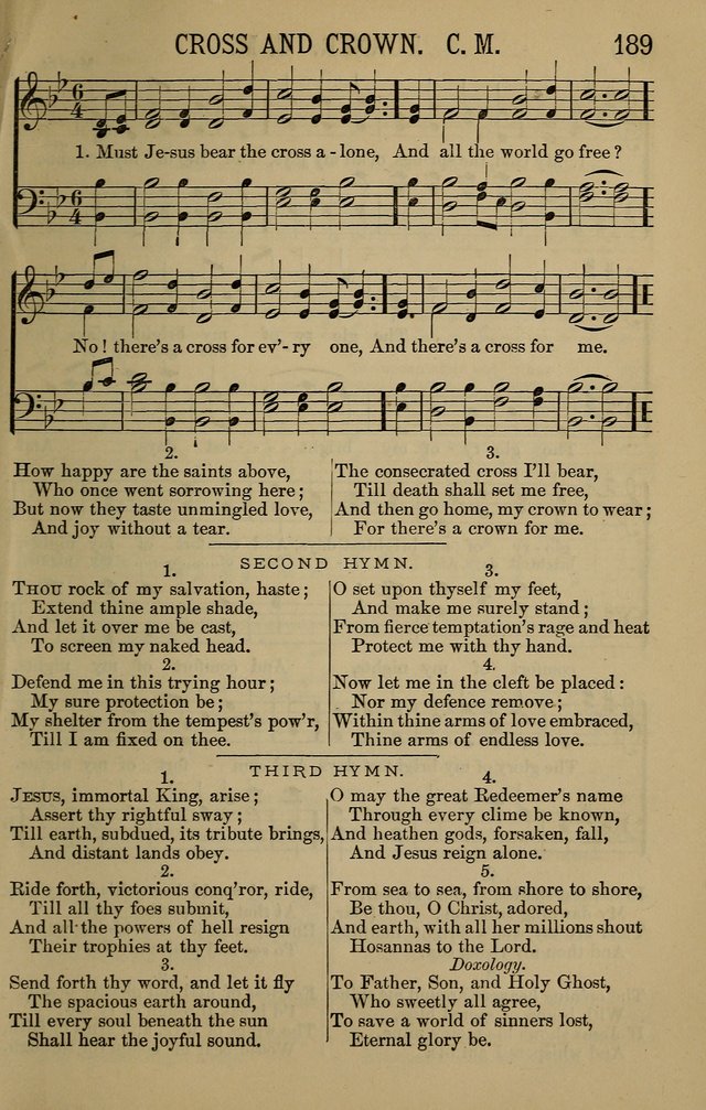 The Devotional Chimes: a choice collection of new and standard hymns and tunes, adapted to all occasions of social worship, family devotions, and congregational singing page 189