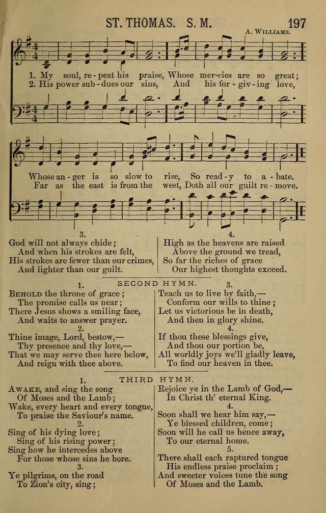 The Devotional Chimes: a choice collection of new and standard hymns and tunes, adapted to all occasions of social worship, family devotions, and congregational singing page 197