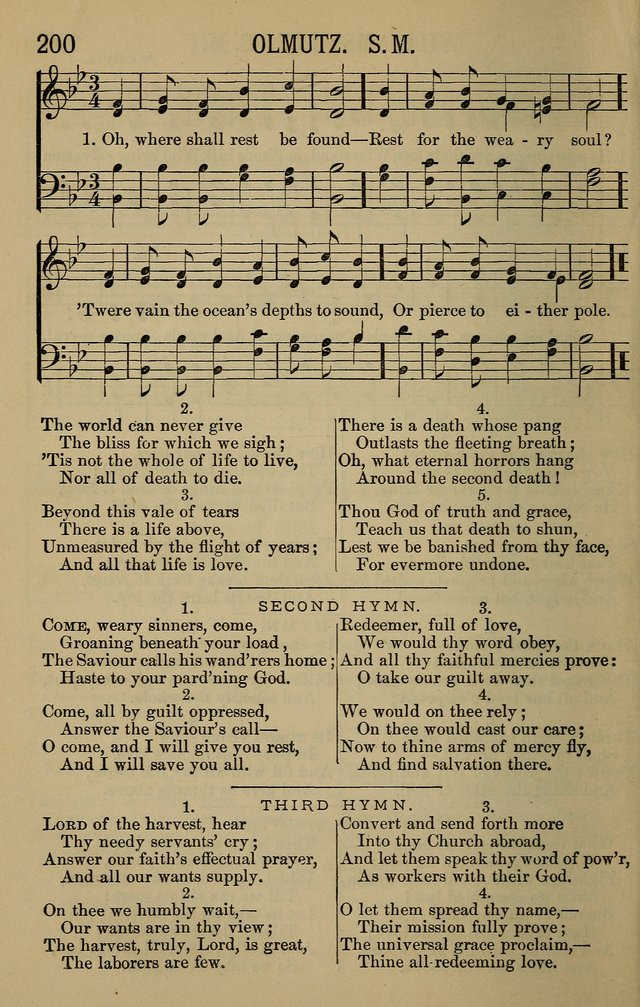 The Devotional Chimes: a choice collection of new and standard hymns and tunes, adapted to all occasions of social worship, family devotions, and congregational singing page 200