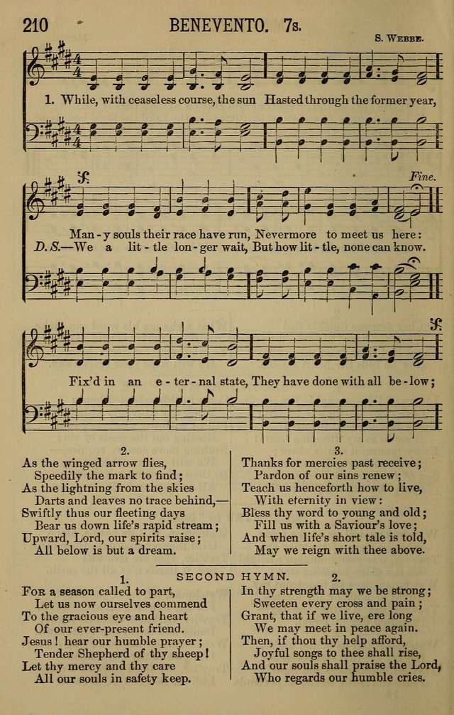 The Devotional Chimes: a choice collection of new and standard hymns and tunes, adapted to all occasions of social worship, family devotions, and congregational singing page 210