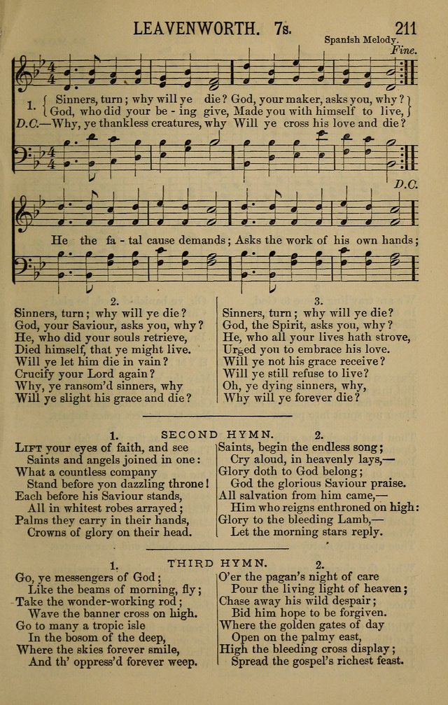 The Devotional Chimes: a choice collection of new and standard hymns and tunes, adapted to all occasions of social worship, family devotions, and congregational singing page 211