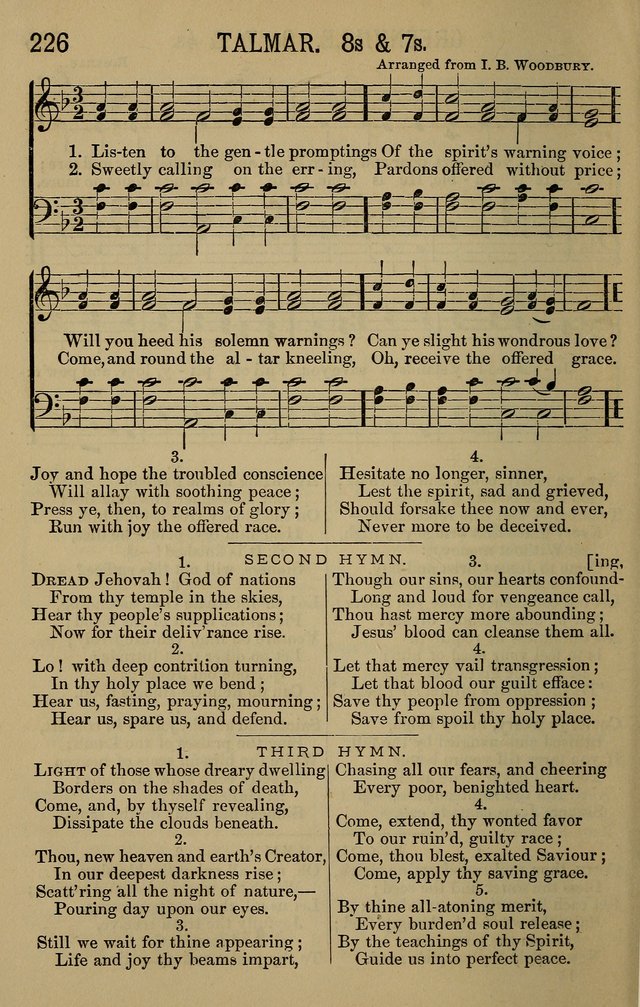 The Devotional Chimes: a choice collection of new and standard hymns and tunes, adapted to all occasions of social worship, family devotions, and congregational singing page 226