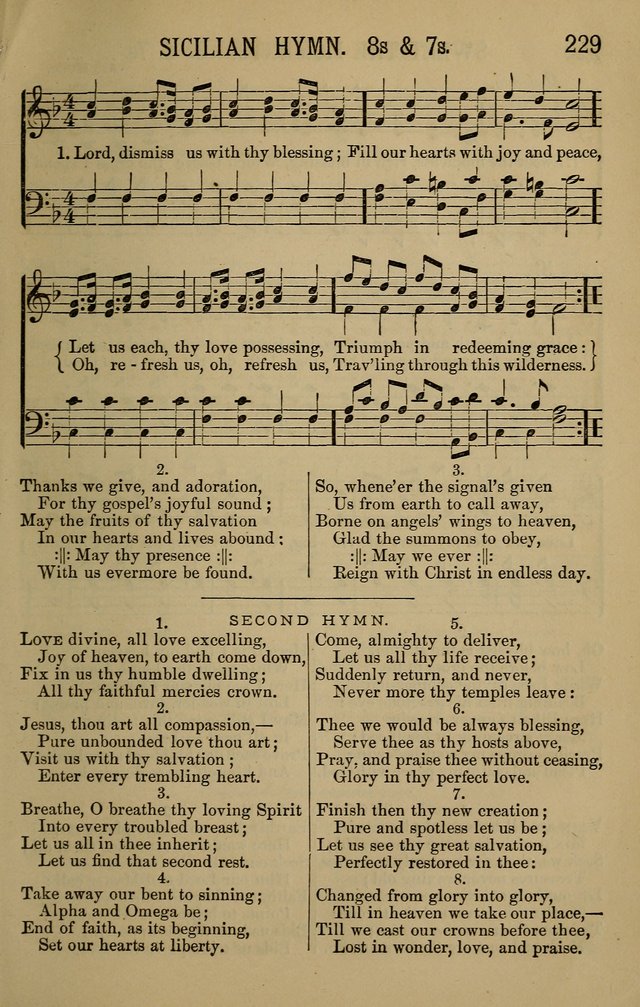 The Devotional Chimes: a choice collection of new and standard hymns and tunes, adapted to all occasions of social worship, family devotions, and congregational singing page 229