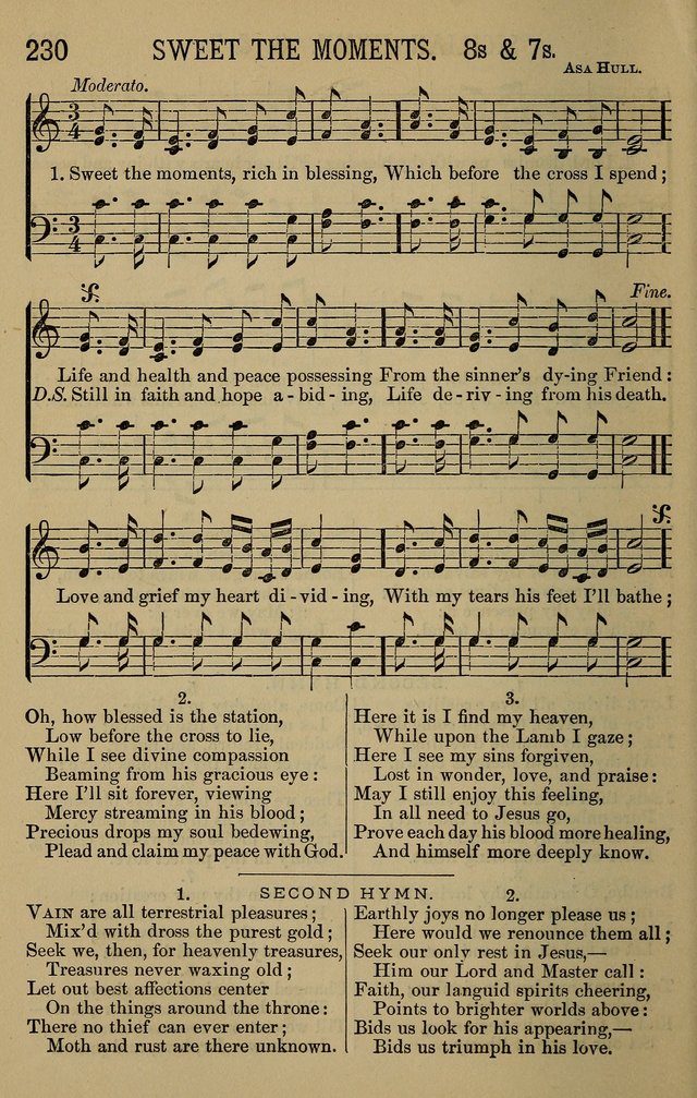 The Devotional Chimes: a choice collection of new and standard hymns and tunes, adapted to all occasions of social worship, family devotions, and congregational singing page 230