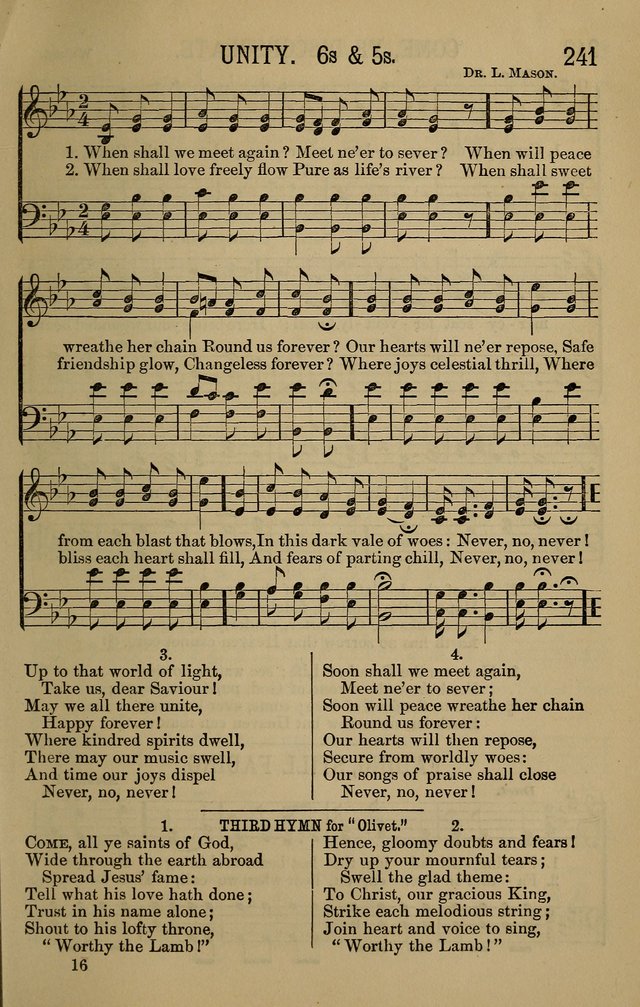 The Devotional Chimes: a choice collection of new and standard hymns and tunes, adapted to all occasions of social worship, family devotions, and congregational singing page 241