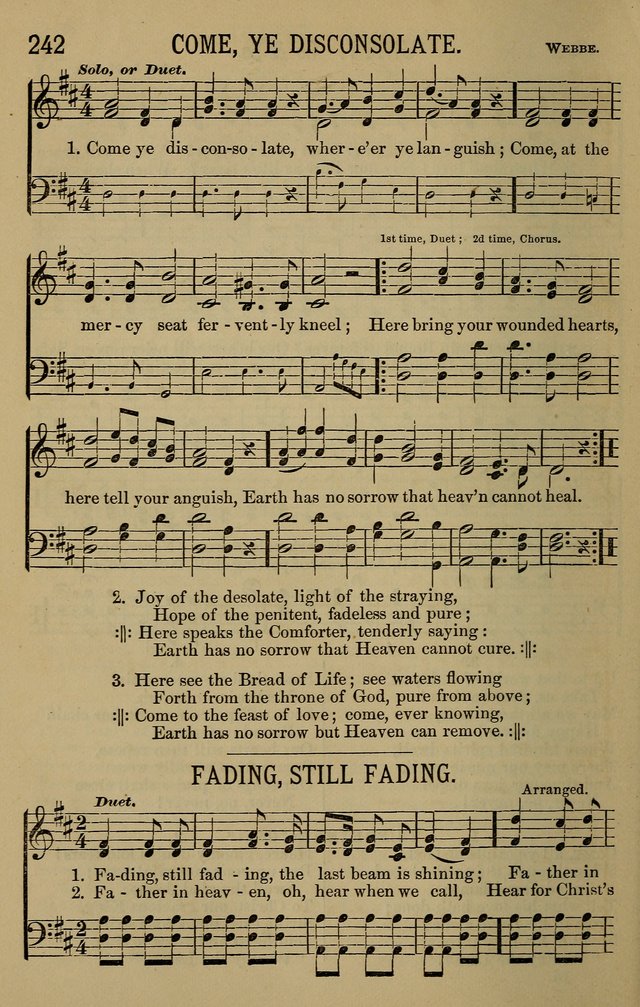 The Devotional Chimes: a choice collection of new and standard hymns and tunes, adapted to all occasions of social worship, family devotions, and congregational singing page 242