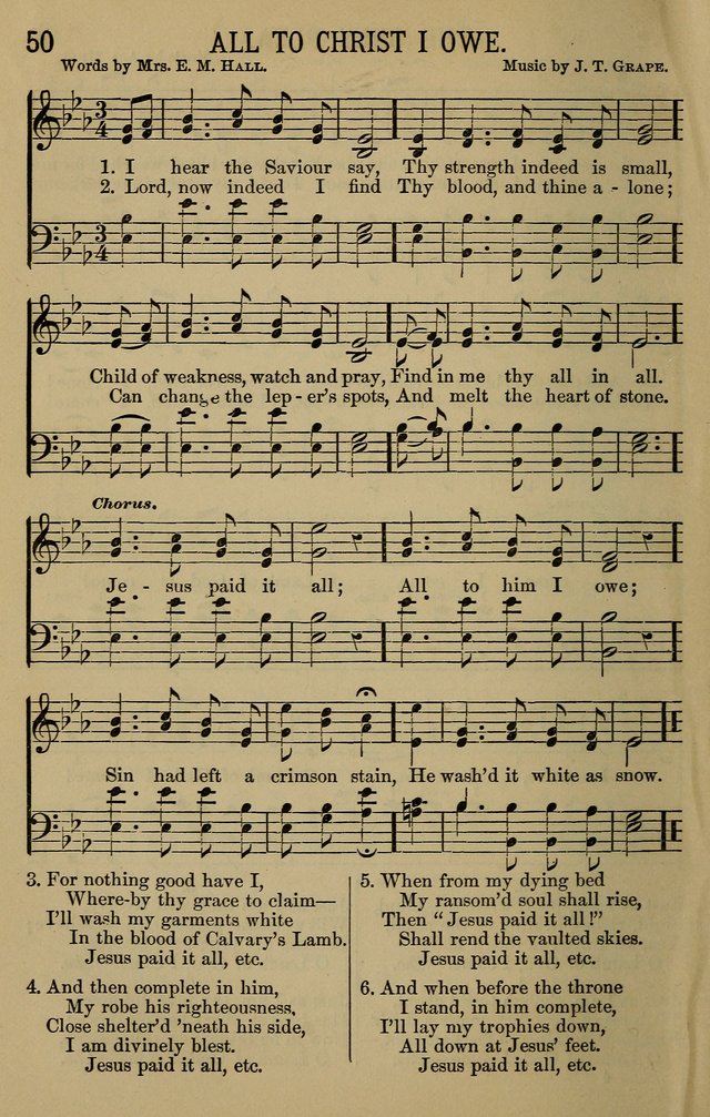 The Devotional Chimes: a choice collection of new and standard hymns and tunes, adapted to all occasions of social worship, family devotions, and congregational singing page 50