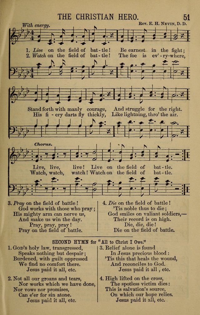 The Devotional Chimes: a choice collection of new and standard hymns and tunes, adapted to all occasions of social worship, family devotions, and congregational singing page 51