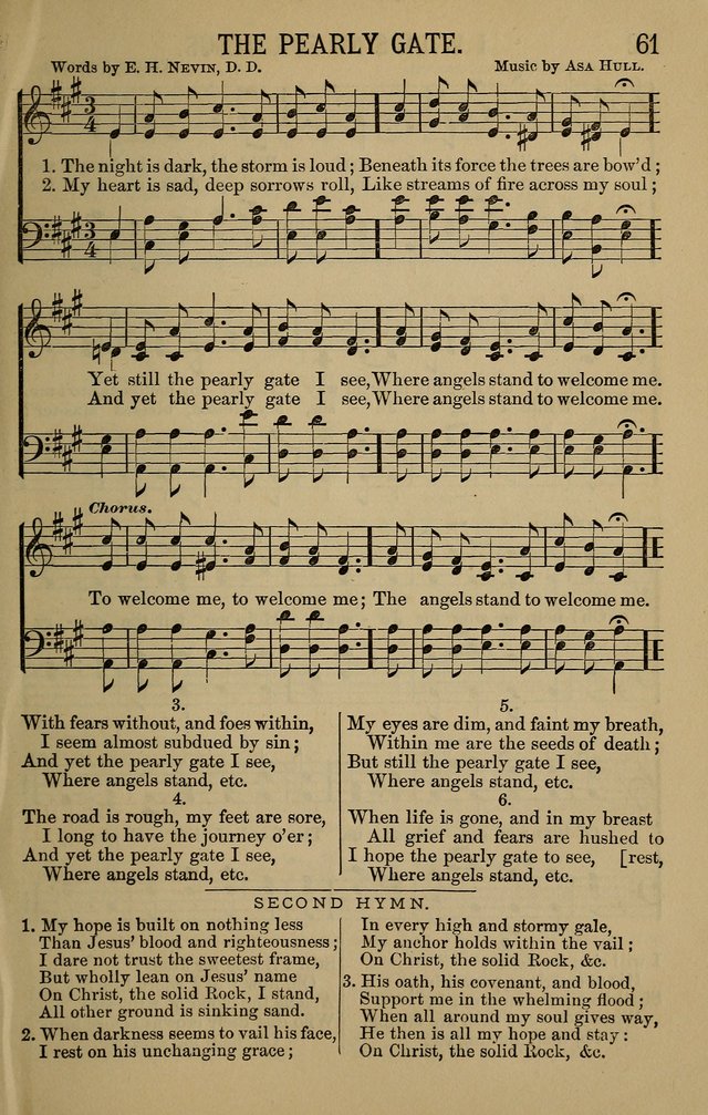 The Devotional Chimes: a choice collection of new and standard hymns and tunes, adapted to all occasions of social worship, family devotions, and congregational singing page 61