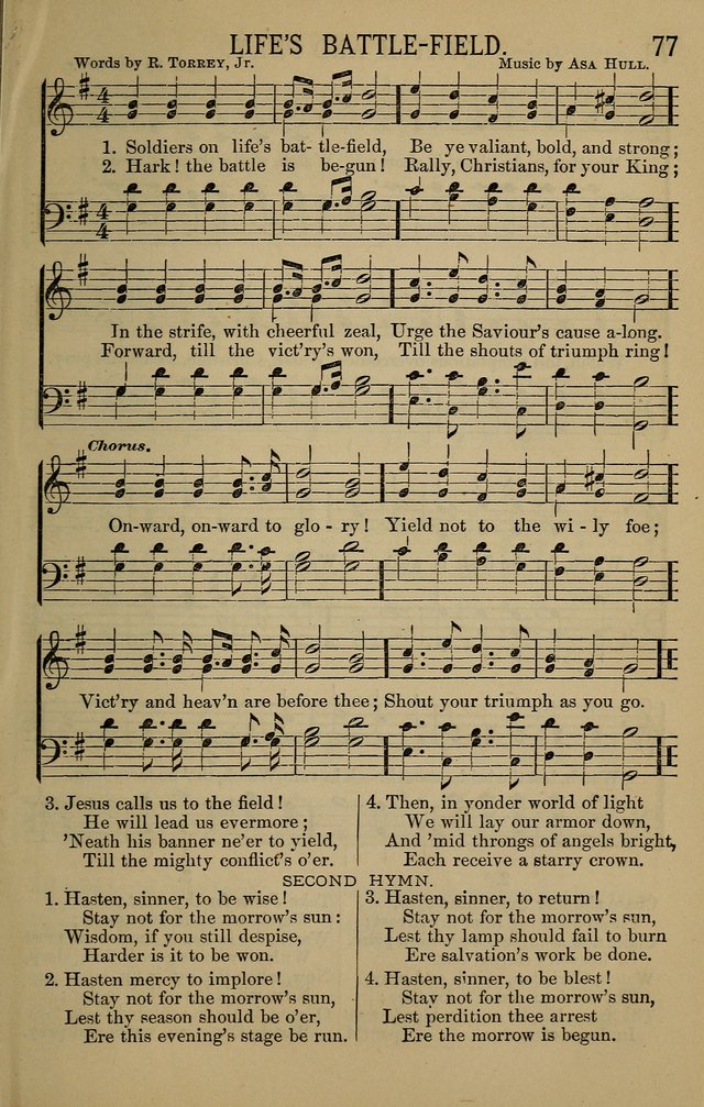 The Devotional Chimes: a choice collection of new and standard hymns and tunes, adapted to all occasions of social worship, family devotions, and congregational singing page 77