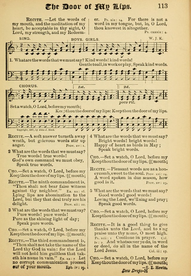 Dew Drops: comprising new songs, hymns, etc. for young singers page 111