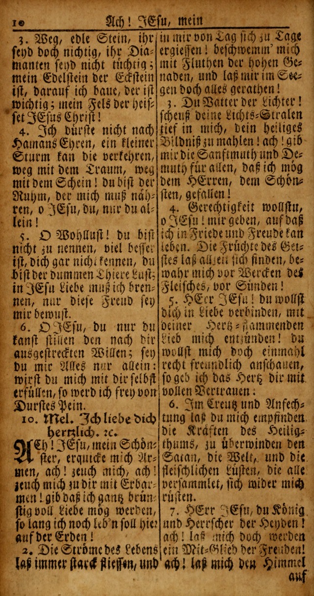 Das Kleine Davidische Psalterspiel der Kinder Zions von alten und neuen auserlesenen Geistes-Gesängen allen wahren heyls-begierigen Säuglingen der Weisheit, insonderheit aber denen Gemeinden des Herrn page 10