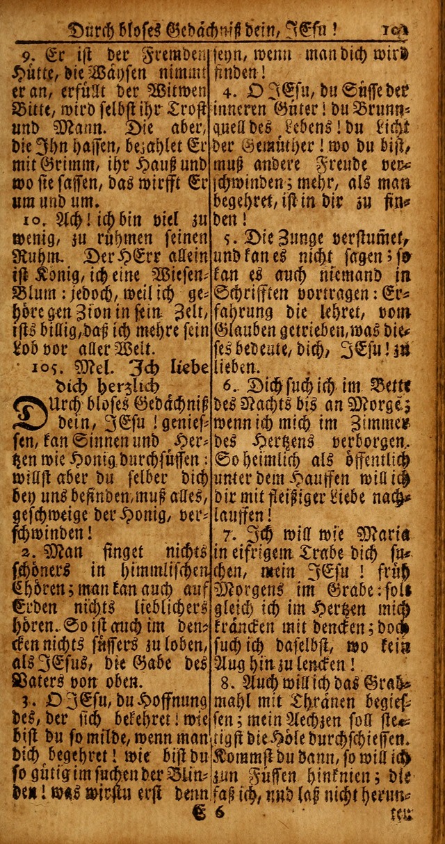 Das Kleine Davidische Psalterspiel der Kinder Zions von alten und neuen auserlesenen Geistes-Gesängen allen wahren heyls-begierigen Säuglingen der Weisheit, insonderheit aber denen Gemeinden des Herrn page 101