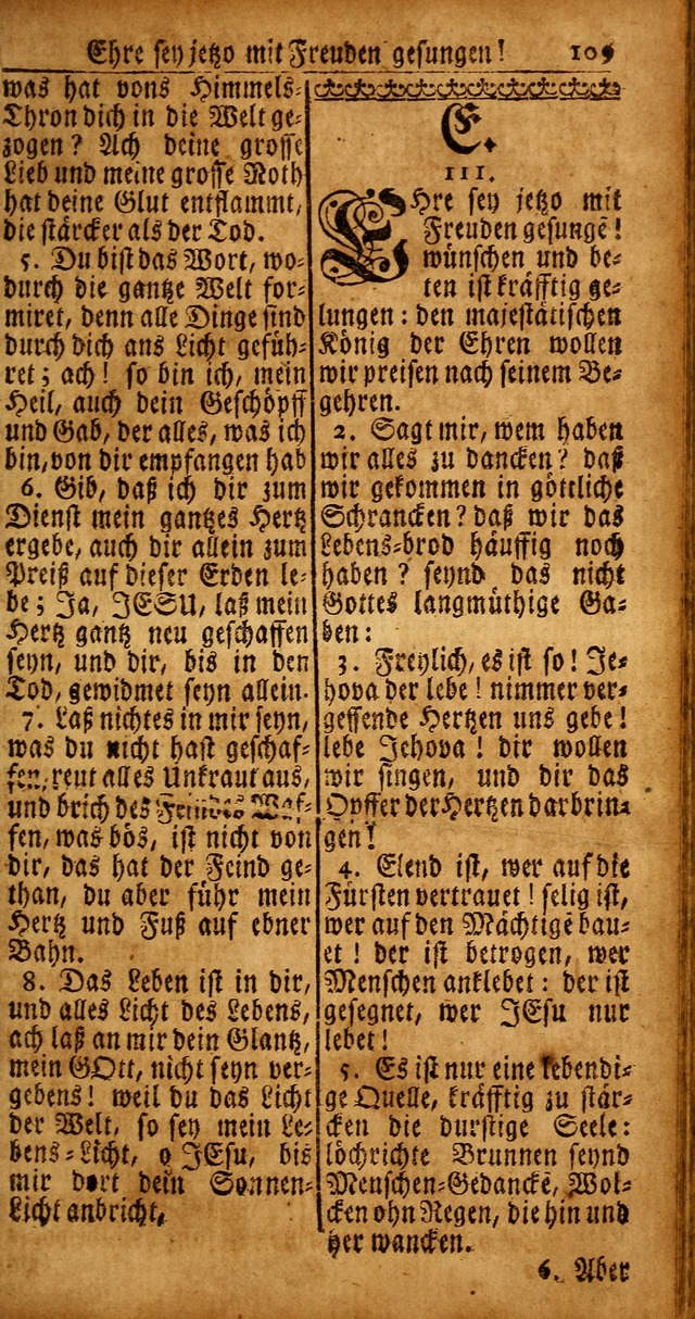 Das Kleine Davidische Psalterspiel der Kinder Zions von alten und neuen auserlesenen Geistes-Gesängen allen wahren heyls-begierigen Säuglingen der Weisheit, insonderheit aber denen Gemeinden des Herrn page 109