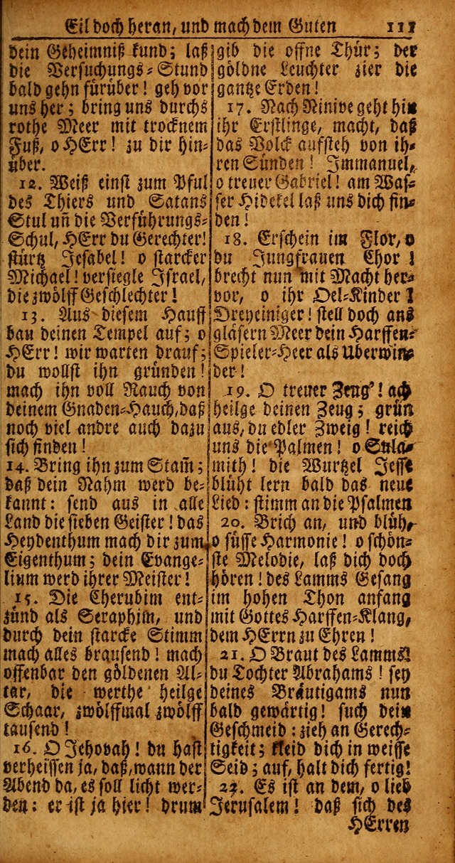 Das Kleine Davidische Psalterspiel der Kinder Zions von alten und neuen auserlesenen Geistes-Gesängen allen wahren heyls-begierigen Säuglingen der Weisheit, insonderheit aber denen Gemeinden des Herrn page 111