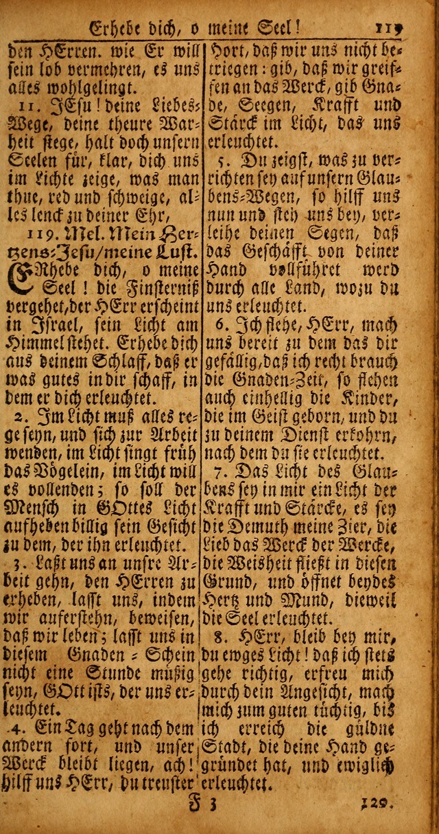 Das Kleine Davidische Psalterspiel der Kinder Zions von alten und neuen auserlesenen Geistes-Gesängen allen wahren heyls-begierigen Säuglingen der Weisheit, insonderheit aber denen Gemeinden des Herrn page 119