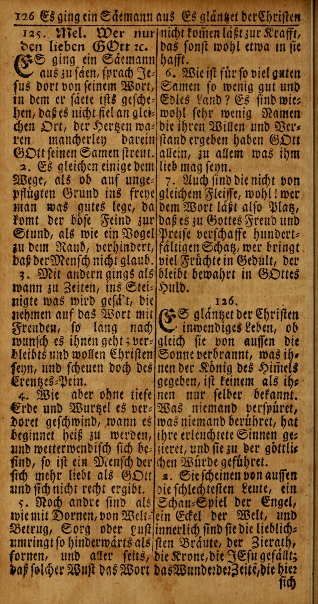 Das Kleine Davidische Psalterspiel der Kinder Zions von alten und neuen auserlesenen Geistes-Gesängen allen wahren heyls-begierigen Säuglingen der Weisheit, insonderheit aber denen Gemeinden des Herrn page 126