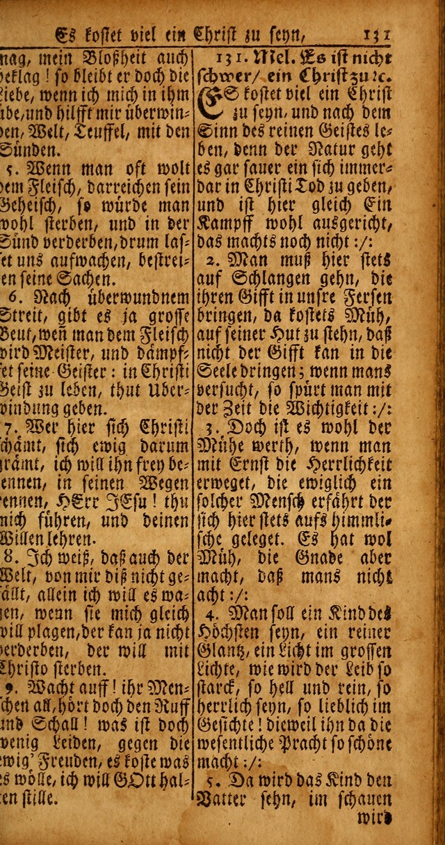 Das Kleine Davidische Psalterspiel der Kinder Zions von alten und neuen auserlesenen Geistes-Gesängen allen wahren heyls-begierigen Säuglingen der Weisheit, insonderheit aber denen Gemeinden des Herrn page 131