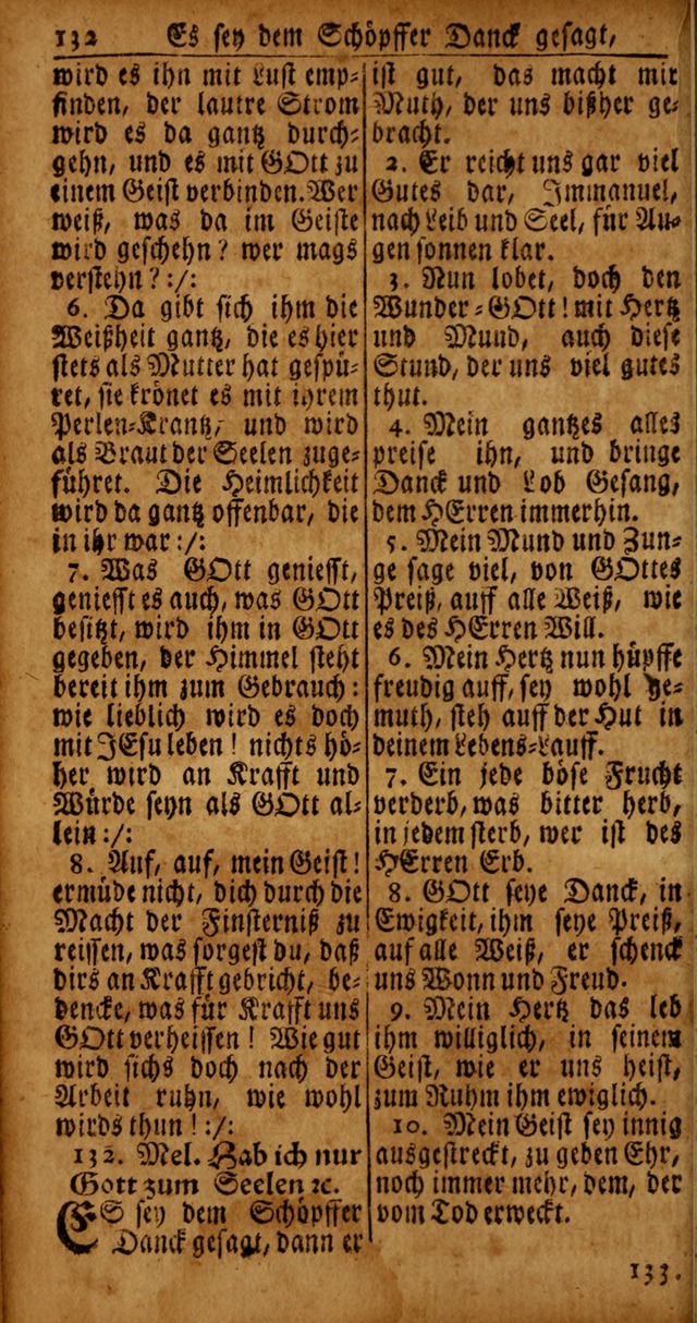 Das Kleine Davidische Psalterspiel der Kinder Zions von alten und neuen auserlesenen Geistes-Gesängen allen wahren heyls-begierigen Säuglingen der Weisheit, insonderheit aber denen Gemeinden des Herrn page 132